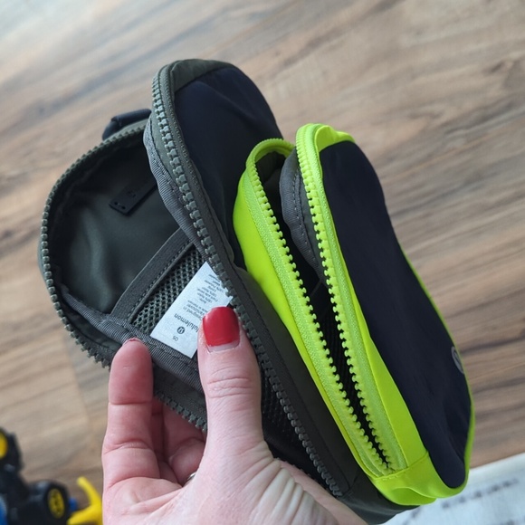 lululemon athletica Navy Blue, Green And Chartreuse Sling Bag. NWOT - Picture 8 of 11